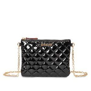 NWT MZ Wallace Black Patent Quilted Crossbody
